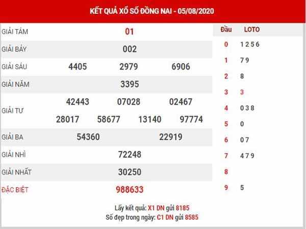 Phân tích KQXSDN- xổ số đồng nai ngày 12/08 chuẩn